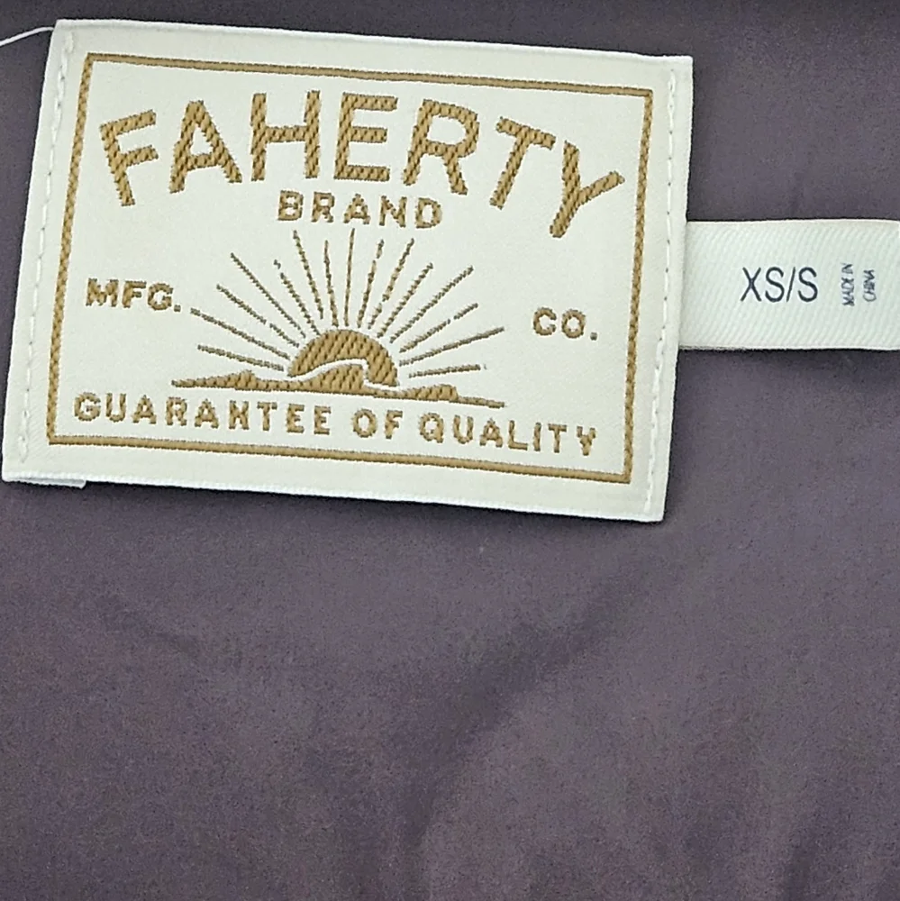 Faherty Horizon series Brown Quilted oversize Jacket size XS/ S - Picture 14 of 16